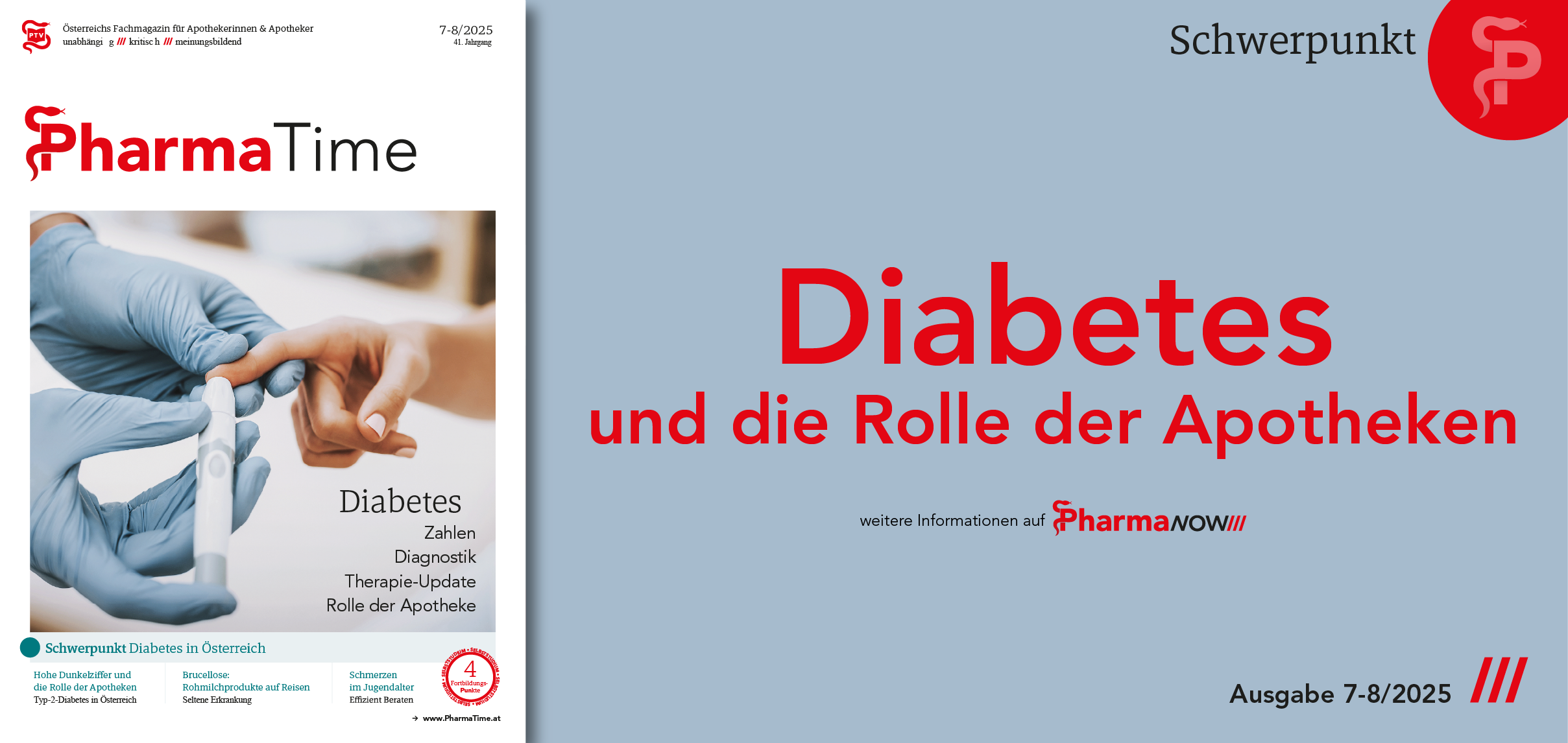 PharmaTime 7-8/2025: Diabetes und die Rolle der Apotheken